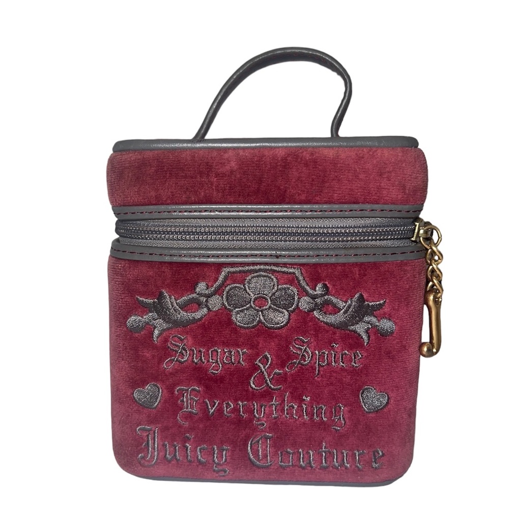 Y2K Juicy Couture Velour Train Case & Makeup Bag Velour